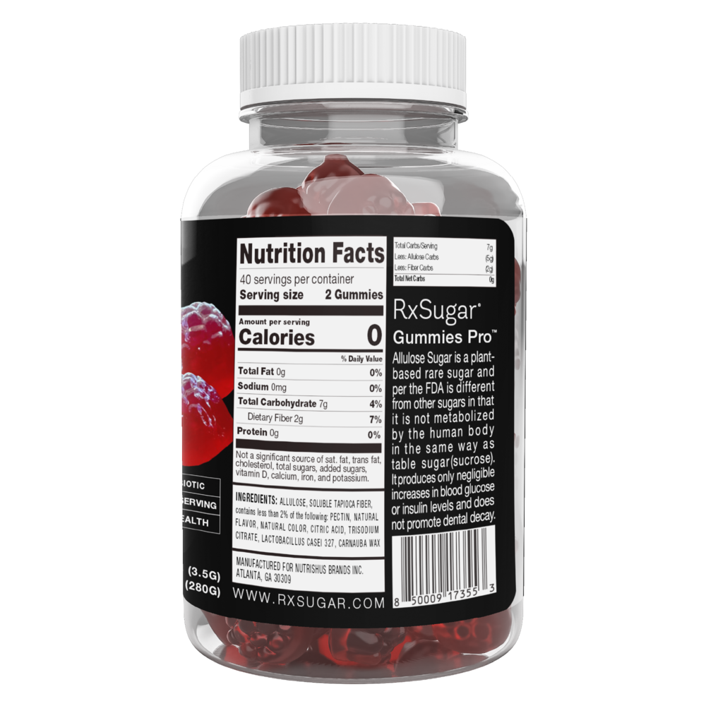 Product image for RxSugar Gummies Pro, Strawberry Flavor.
