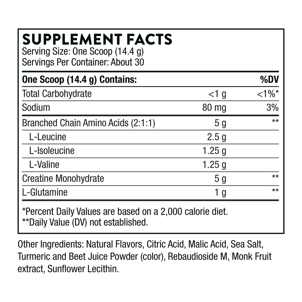 Product image for Creatine + BCAA's (Peach Mango Flavored).