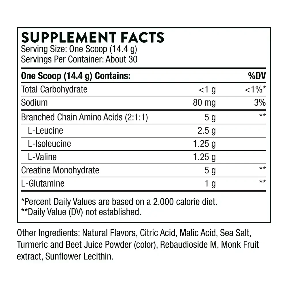 Product image for Creatine + BCAA's (Peach Mango Flavored).