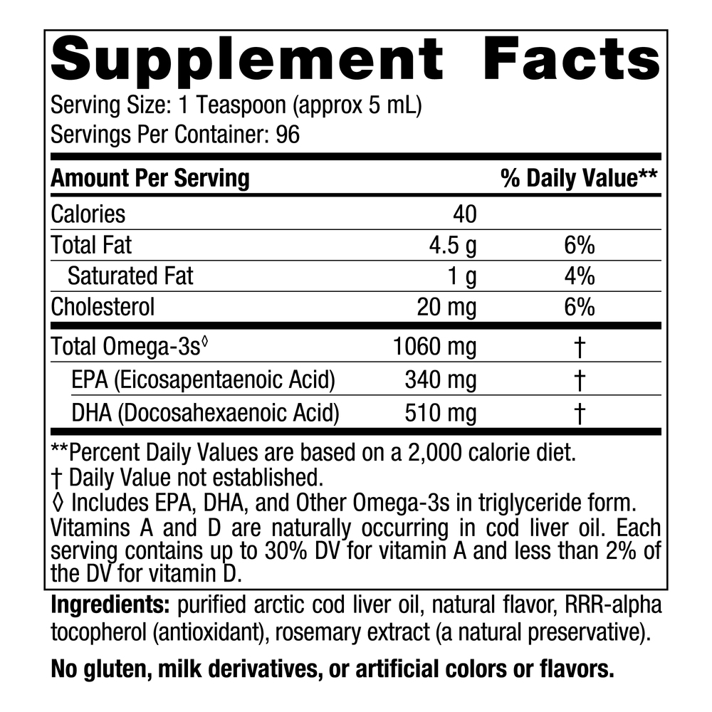 Product image for Arctic Cod Liver Oil™, Orange Flavor.