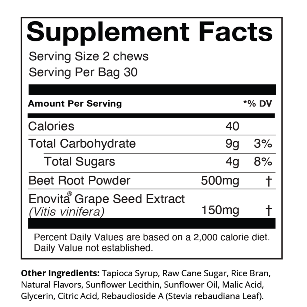 Product image for SuperBeets Heart Chews.