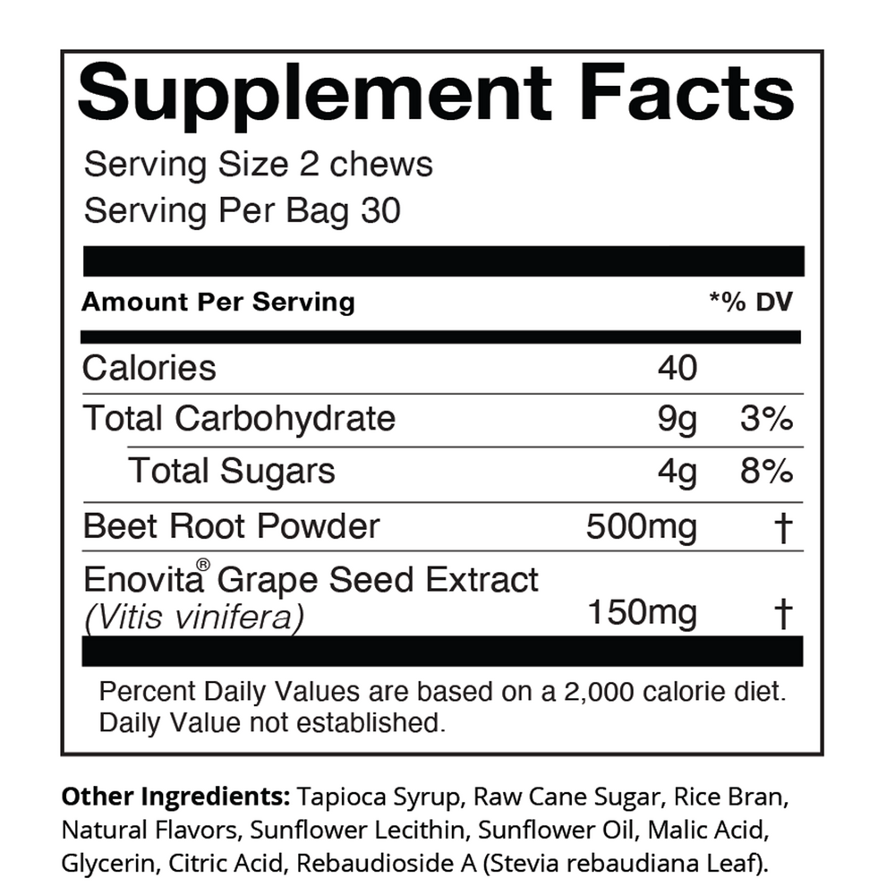 Product image for SuperBeets Heart Chews.