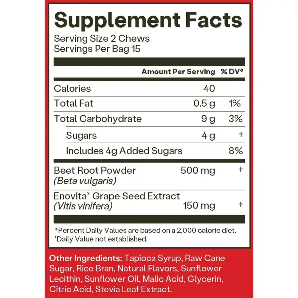Product image for SuperBeets Heart Chews.