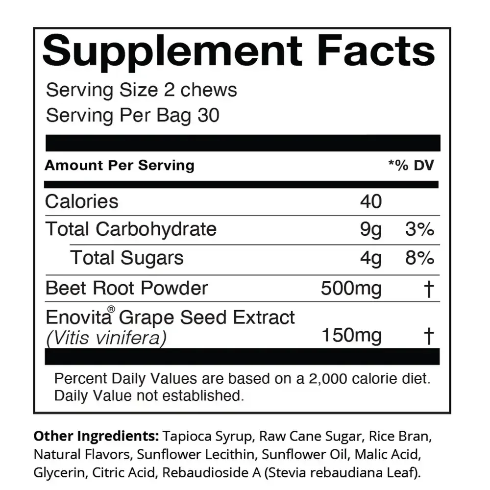 Product image for SuperBeets Heart Chews.