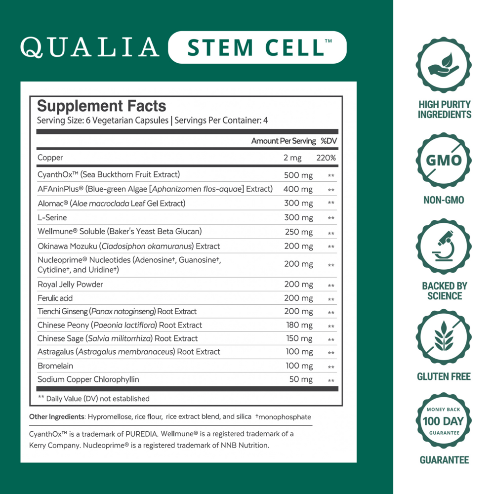 Product image for Qualia Stem Cell.