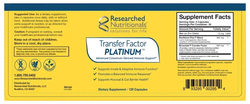 Product image for Transfer Factor Platinum™.