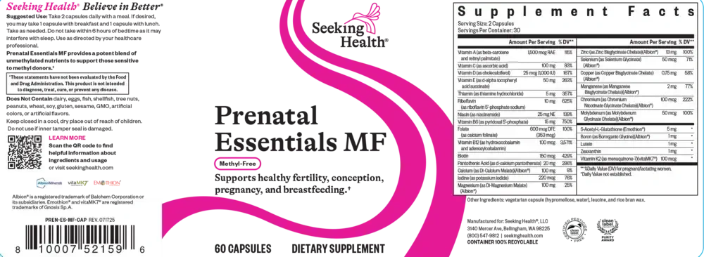 Product image for Prenatal Essentials MF.
