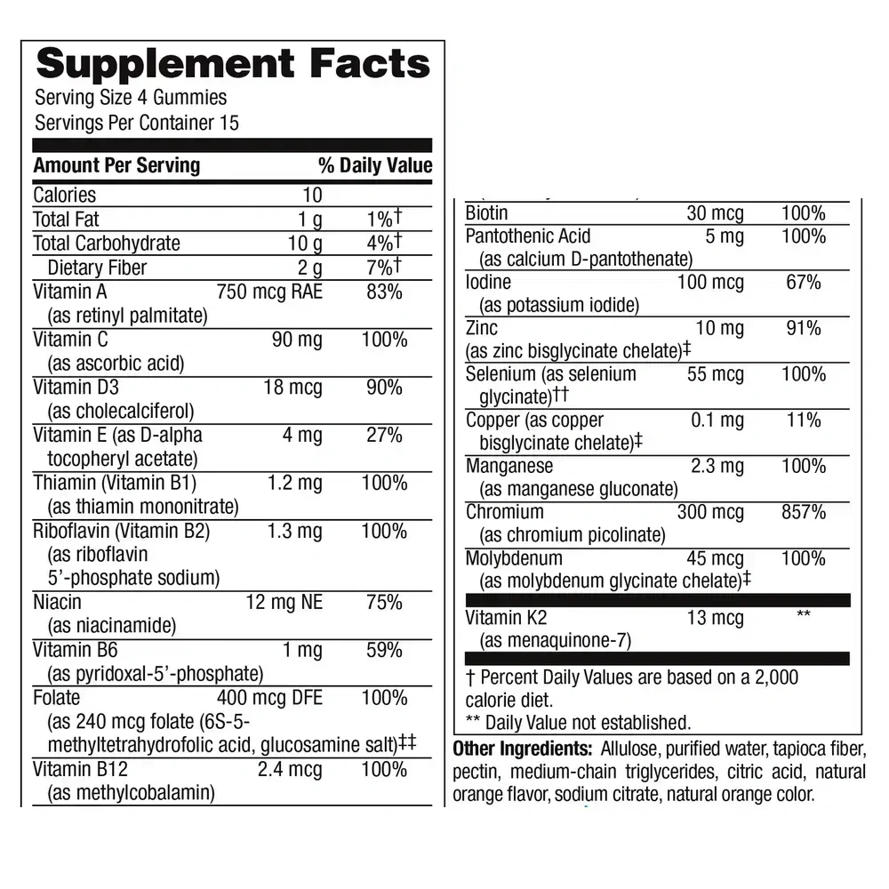 Product image for Chewtrition Gummy Multivitamin, Citrus Flavor.