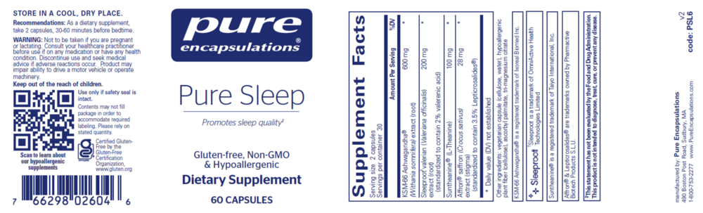 Product image for Pure Sleep Capsules.