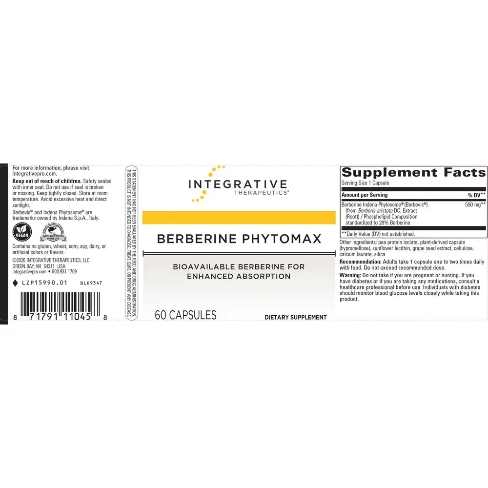 Product image for Berberine Phytomax.