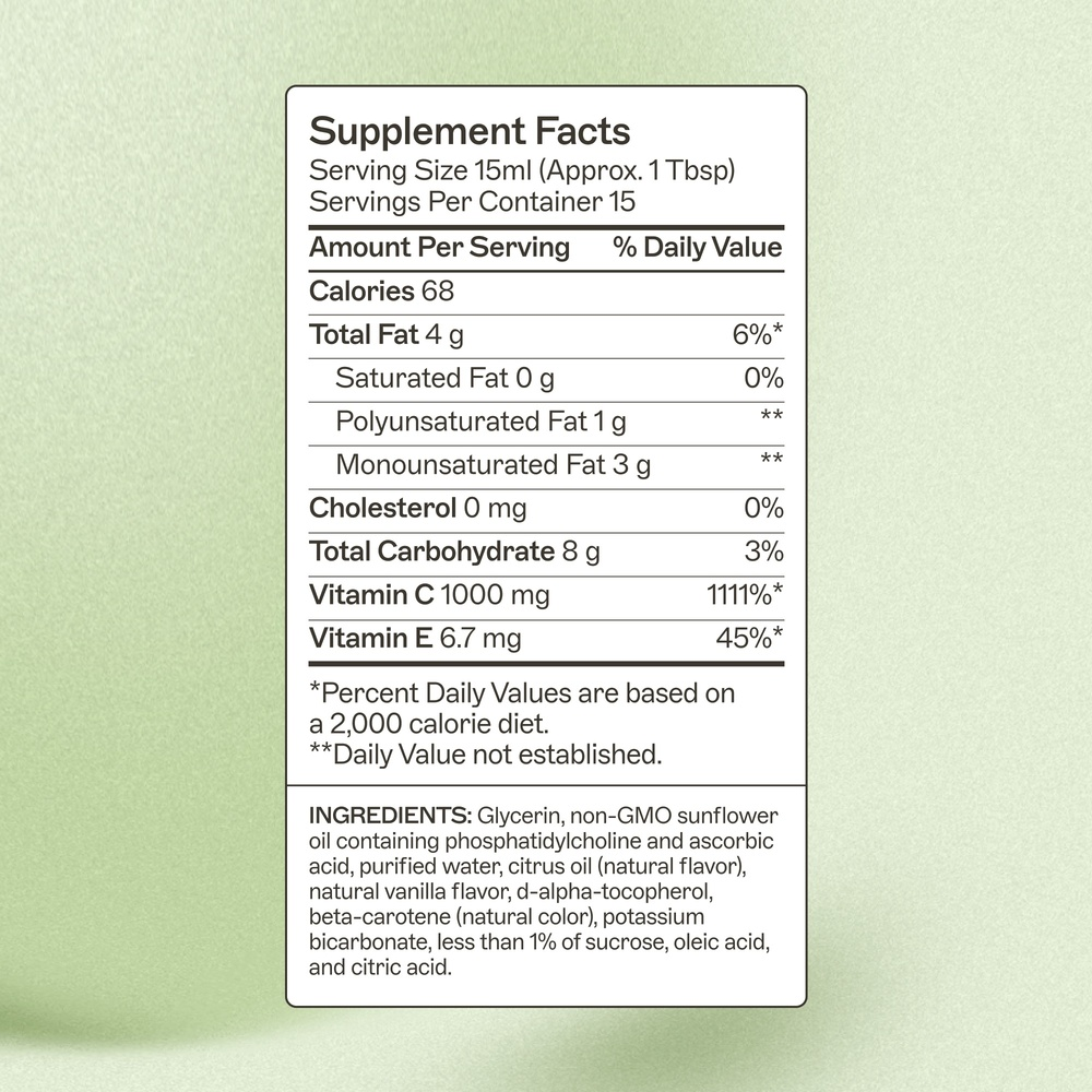 Product image for Liposomal Vitamin C, 1000mg, Citrus Flavored.