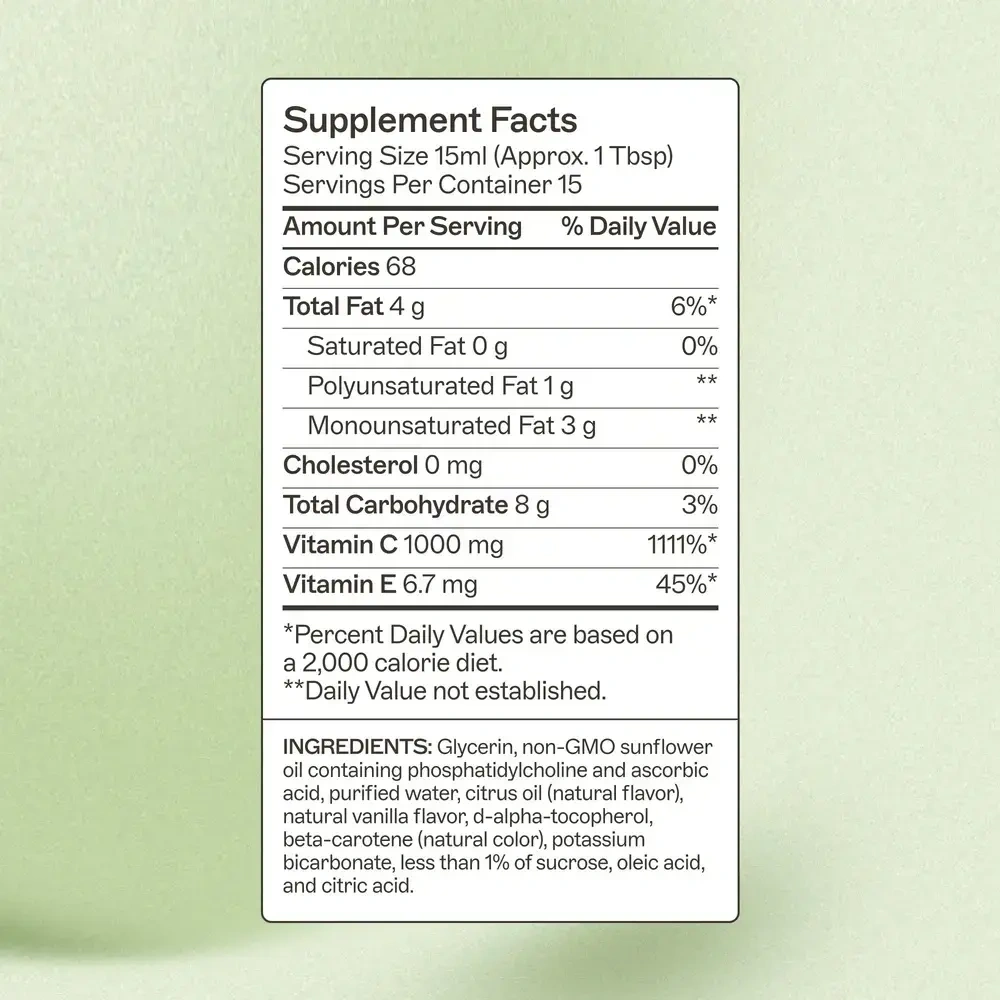 Product image for Liposomal Vitamin C, 1000mg, Citrus Flavored.