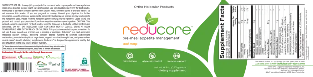 Product image for Reducore, Pre-Meal Appetite Management, Peach Mango Flavored.
