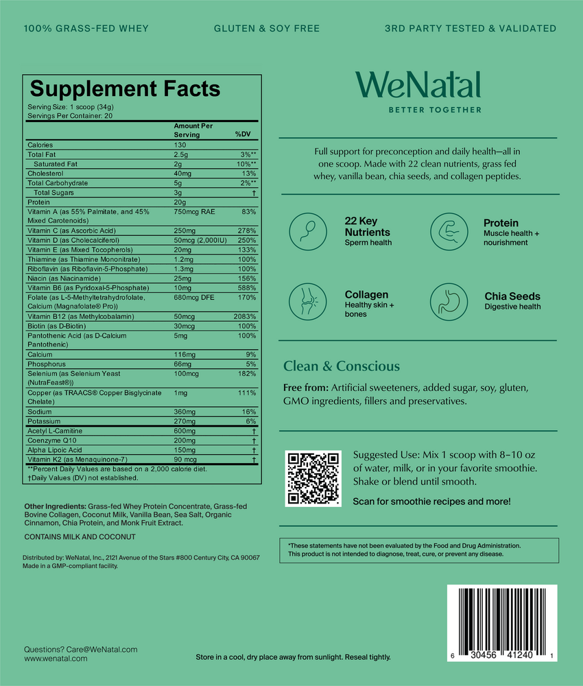 Product image for WeNatal Prenatal Protein+ for Him.