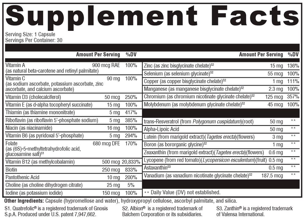 Product image for Multi BasiX (Multivitamin).