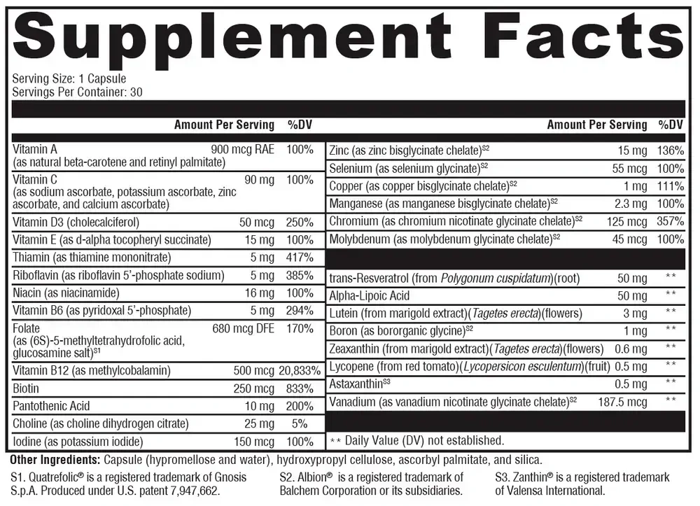 Product image for Multi BasiX (Multivitamin).
