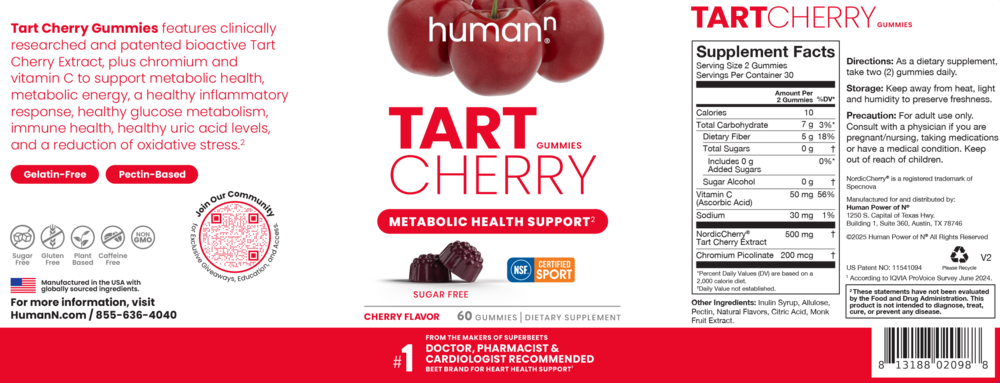 Product image for Tart Cherry Gummies.