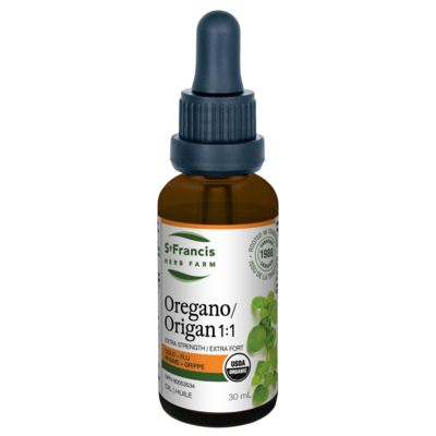 Oregano Oil 1:1 Extra Strength, Cold + Flu 30 Milliliters