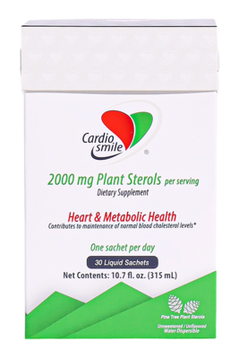 Cardiosmile, Liquid Plant Sterols, 2000mg 30 sachets