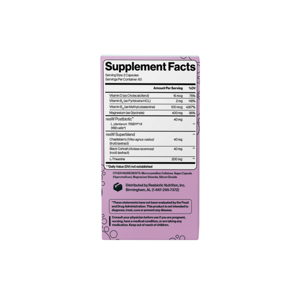 Product image for resW™ Perimenopause Support Postbiotic.
