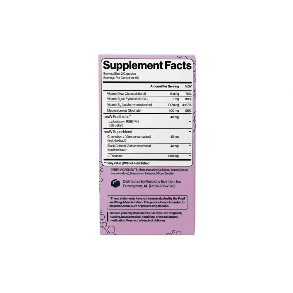 Product image for resW™ Perimenopause Support Postbiotic.
