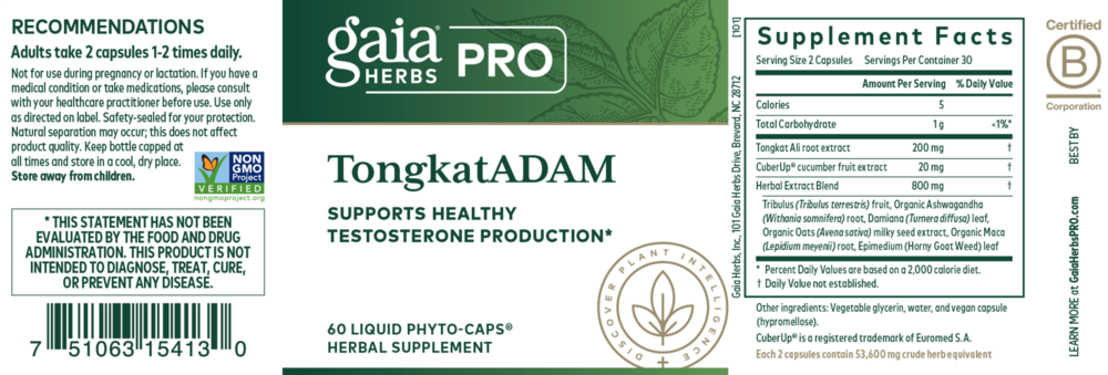 Product image for TongkatADAM, Supports Healthy Testosterone Production*.