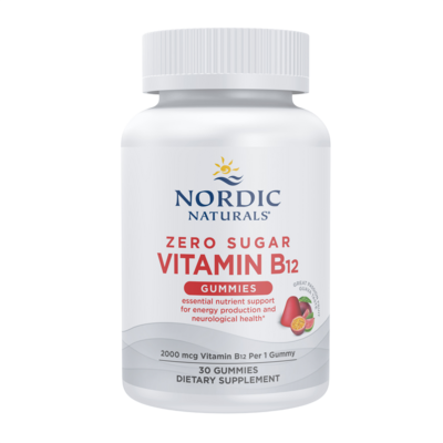Zero Sugar Vitamin B12 Gummies, Passion Fruit Flavored 30 gummies Zero Sugar Vitamin B12 Gummies, Passion Fruit Flavored 30 gummies