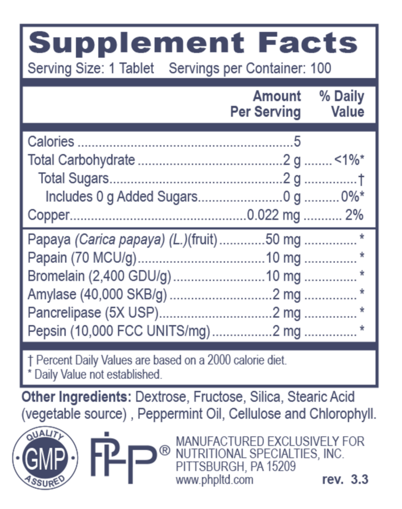 Product image for Enzymints Chewable Tablets - Peppermint.