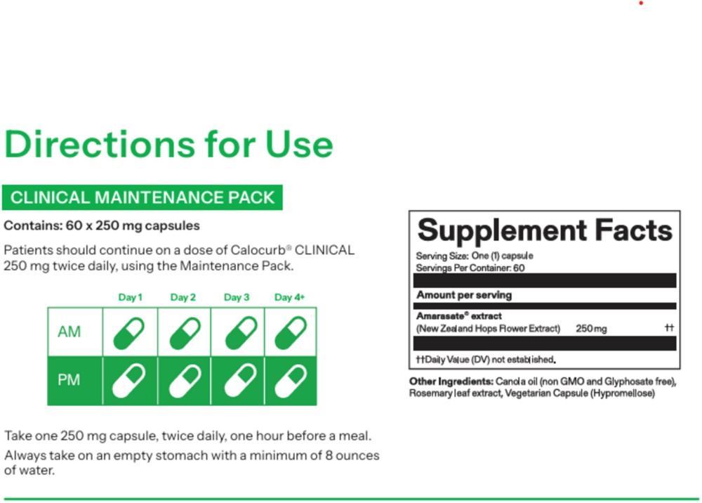 Product image for Calocurb CLINICAL Maintenance Pack.