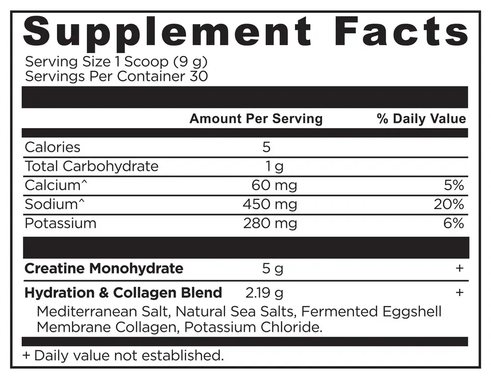 Product image for Creatine + Collagen + Electrolytes, Lemon.