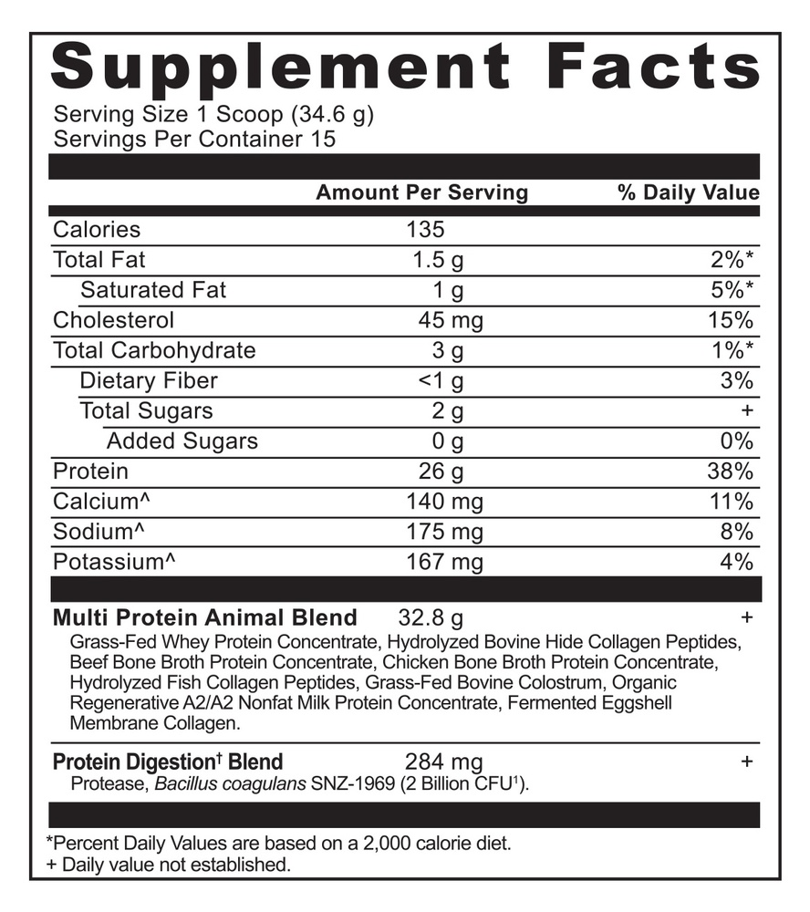 Product image for Multi Protein Vanilla Animal-Based, Vanilla.
