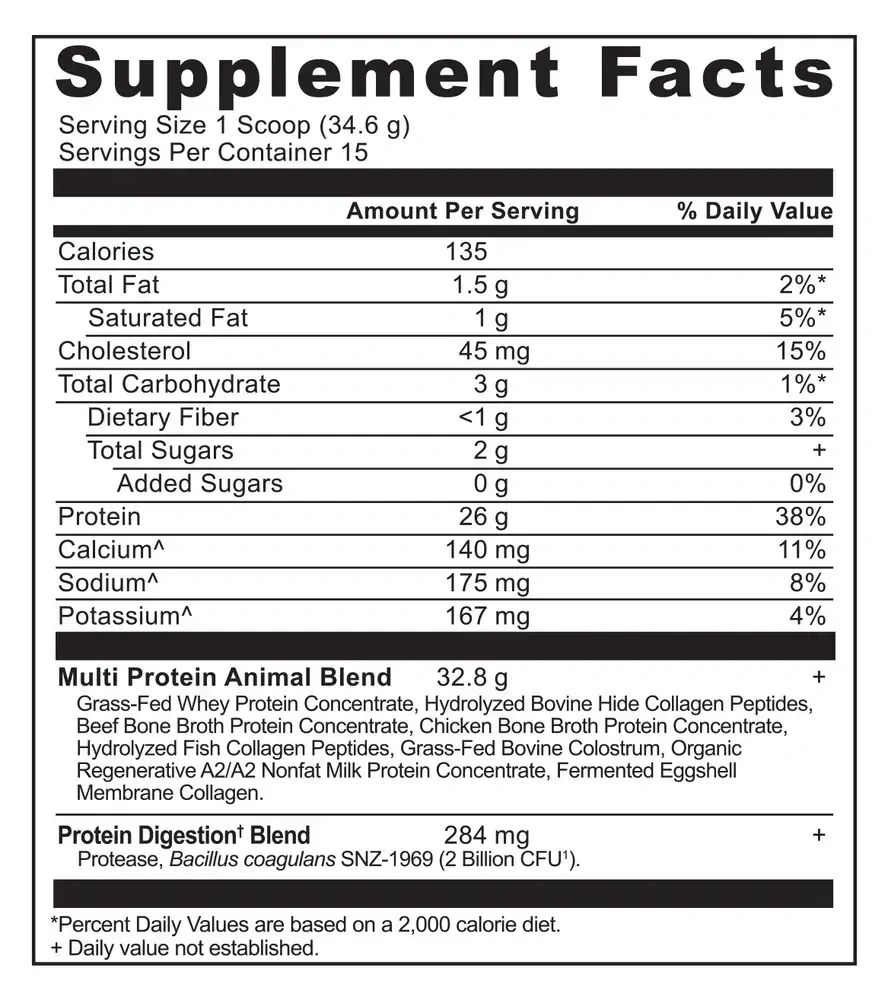 Product image for Multi Protein Vanilla Animal-Based, Vanilla.