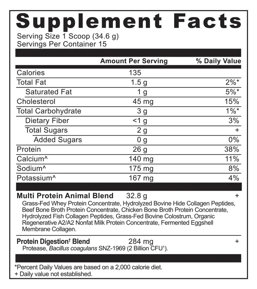 Product image for Multi Protein Vanilla Animal-Based, Vanilla.