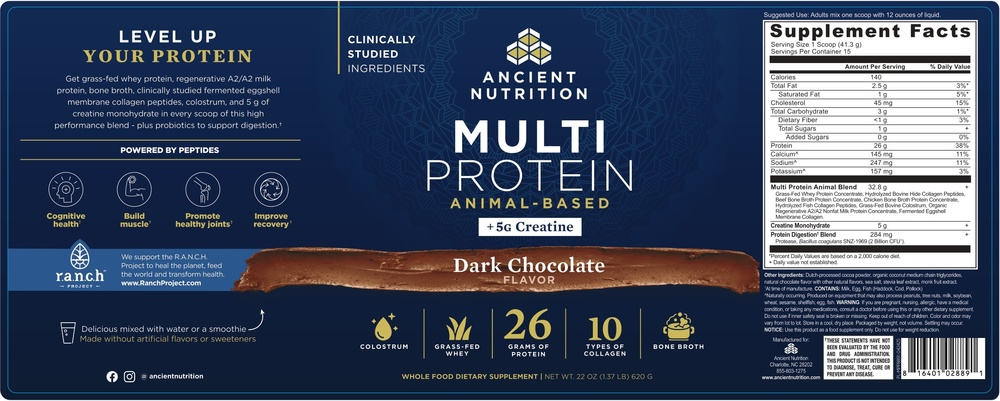 Product image for Multi Protein + Creatine - Dark Chocolate.