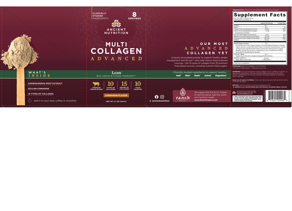 Product image for Multi Collagen Advanced (Lean) - Cinnamon.