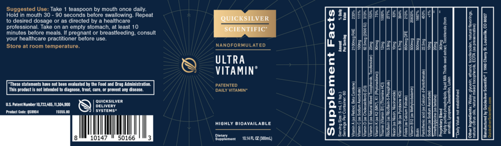 Product image for Ultra Vitamin (Liquid Multivitamin - Unflavored).