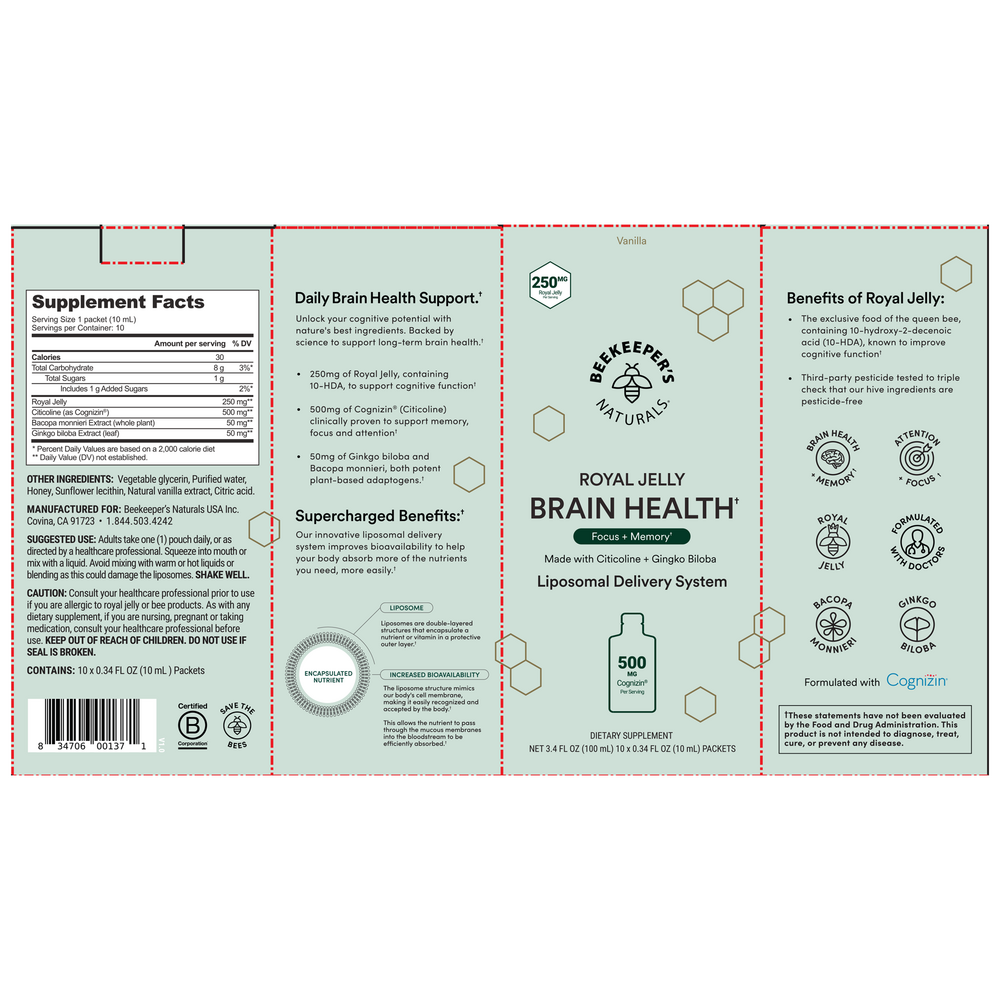 Product image for Brain Health Liposomal.
