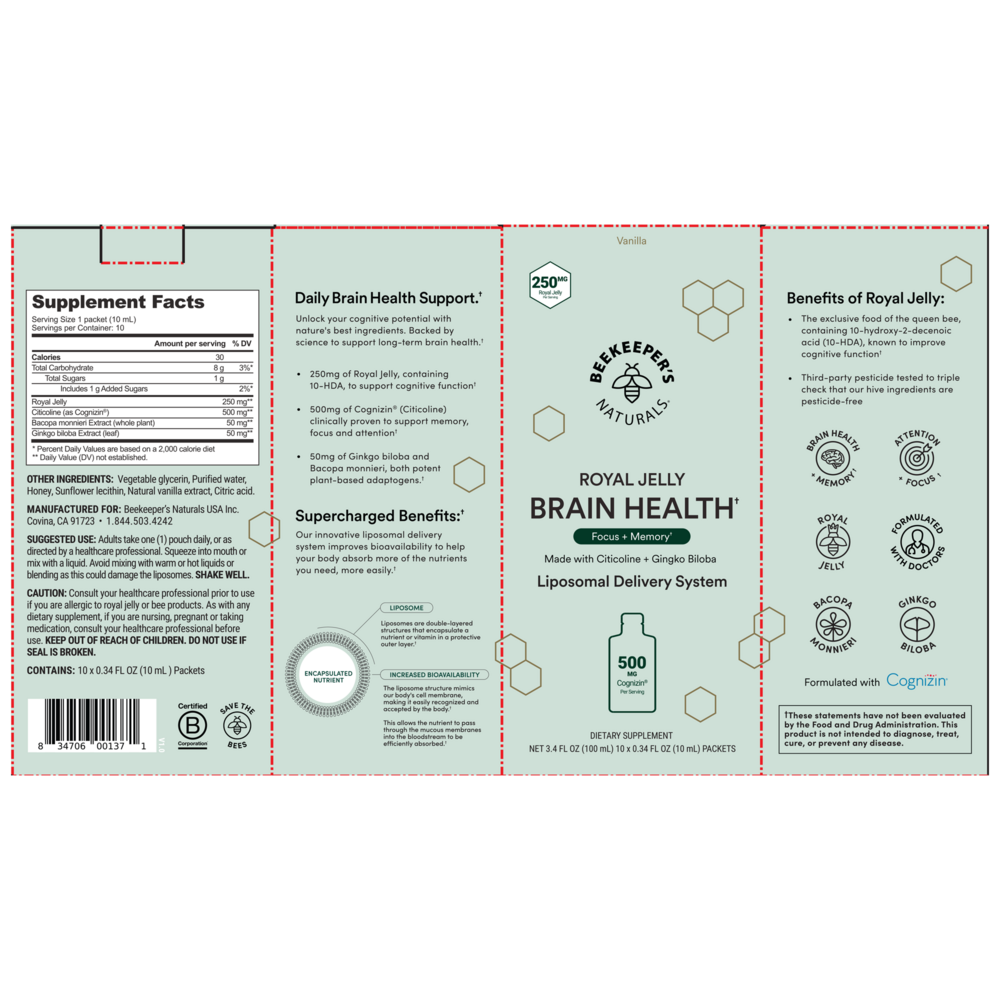 Product image for Brain Health Liposomal.