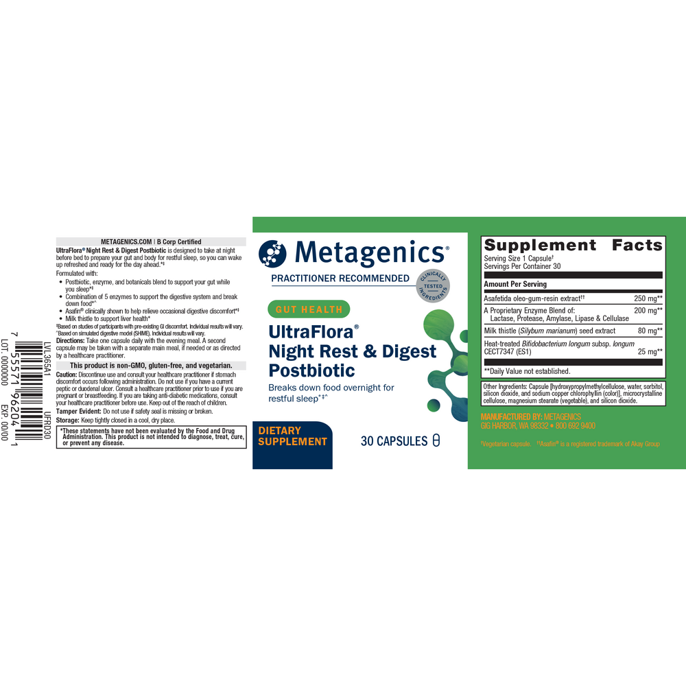 Product image for UltraFlora® Night Rest &amp; Digest Postbiotic.