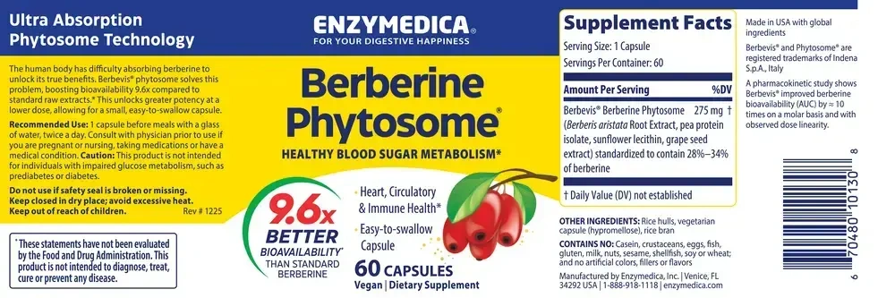 Product image for Berberine Phytosome.