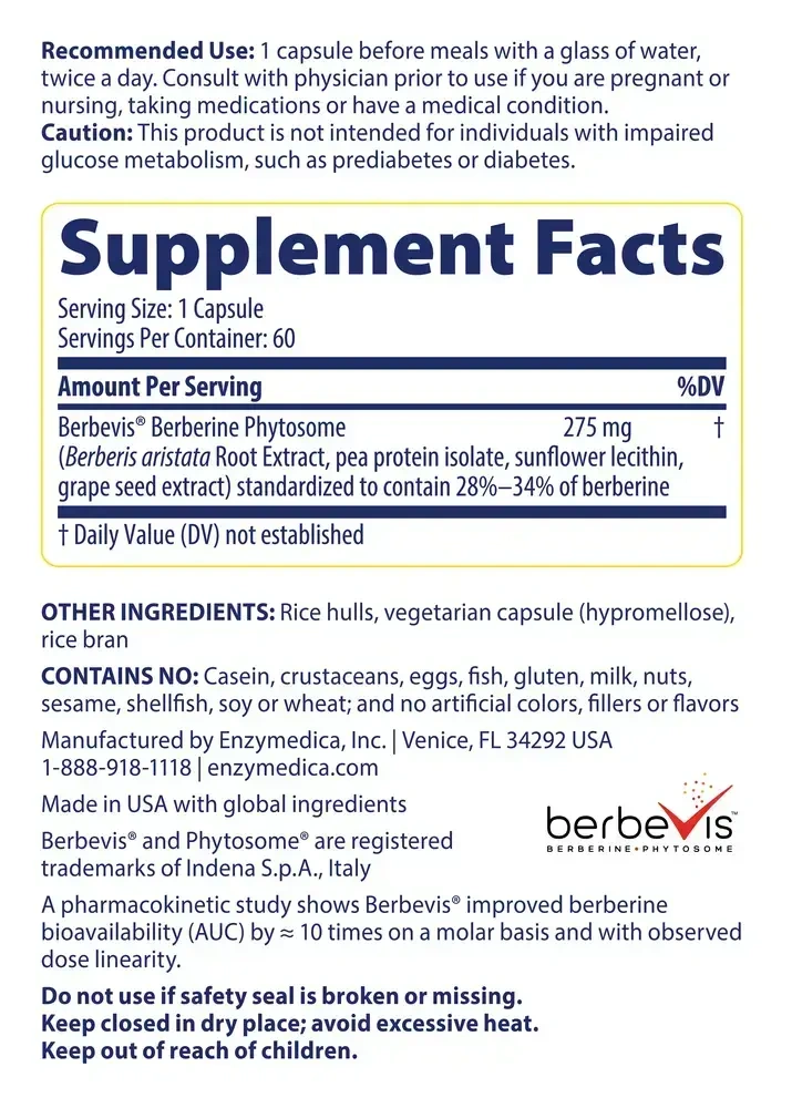 Product image for Berberine Phytosome.