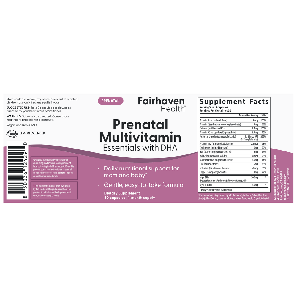 Product image for Prenatal Multivitamin Essentials with DHA.