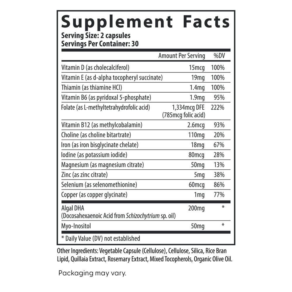 Product image for Prenatal Multivitamin Essentials with DHA.