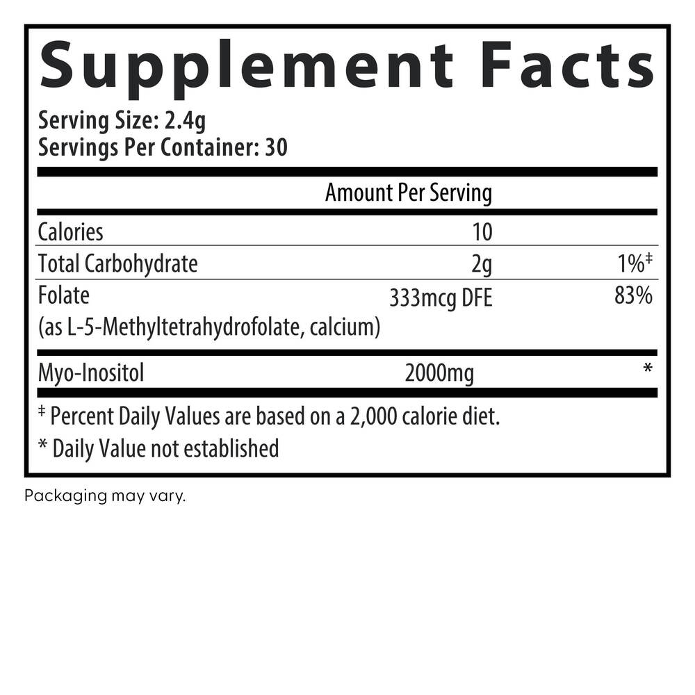 Product image for Myo-Folate Drink Mix for Fertility.
