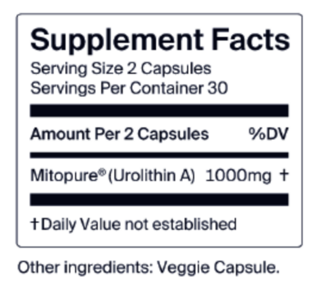 Product image for Cellular Longevity PRO, Mitopure (Urolithin A) 1000mg.