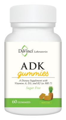 ADK Gummies, Sugar Free, Pineapple Flavor