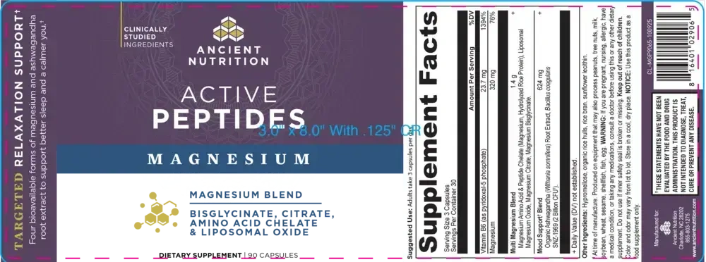 Product image for Active Peptides Magnesium Blend.
