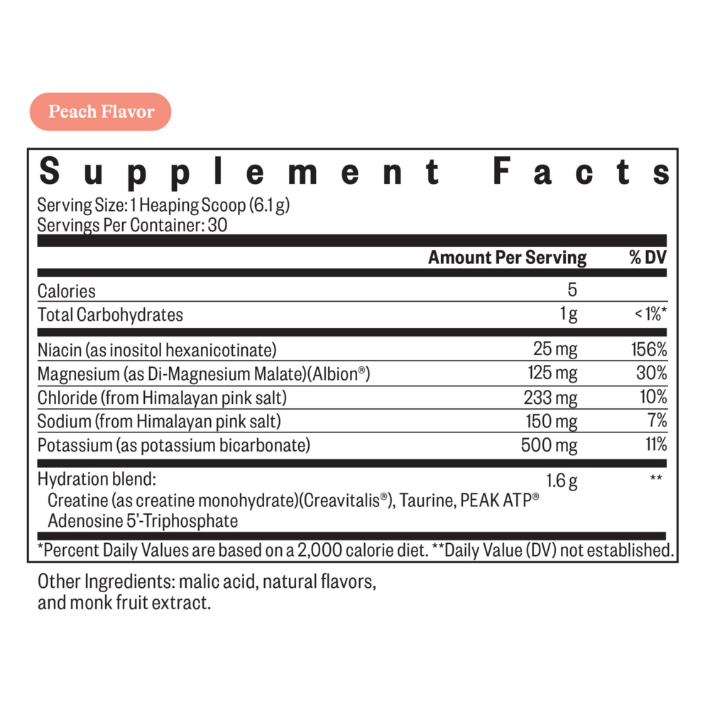 Product image for Optimal Electrolyte Powder, Peach Flavored.