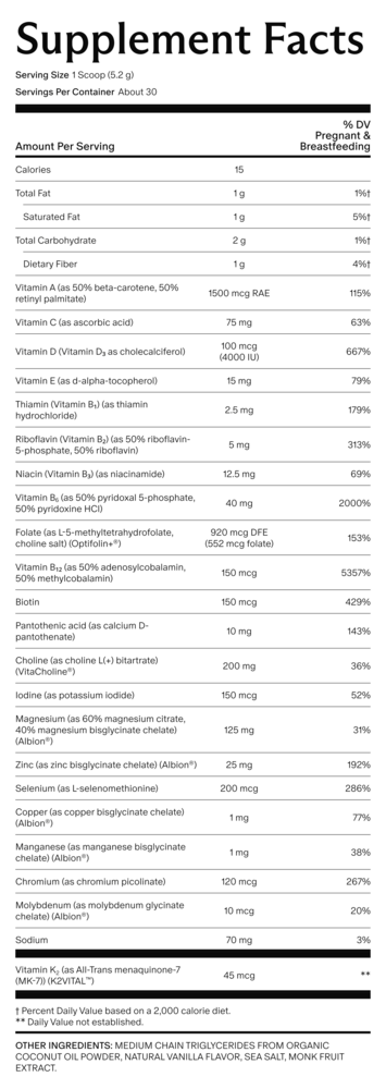 Product image for Prenatal Multi Powder, Vanilla.
