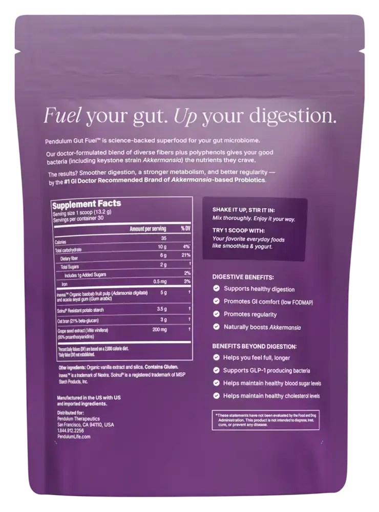 Product image for Gut Fuel Daily Prebiotic Fiber + Polyphenols.